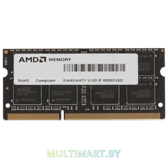 Оперативная память AMD 8GB DDR3 SODIMM PC3-12800 (R538G1601S2S-U)